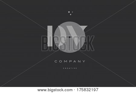 Dv D V  Grey Modern Alphabet Company Letter Logo Icon