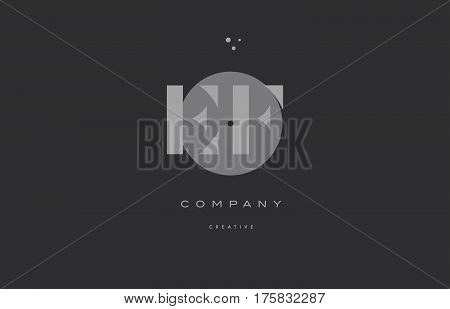 Ef E F  Grey Modern Alphabet Company Letter Logo Icon