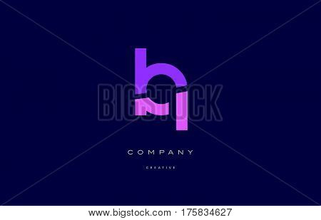 Lq L Q  Pink Blue Alphabet Letter Logo Icon