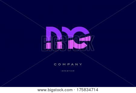 Me M E  Pink Blue Alphabet Letter Logo Icon