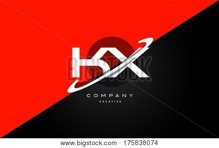 Kx K X  Red Black Technology Alphabet Company Letter Logo Icon