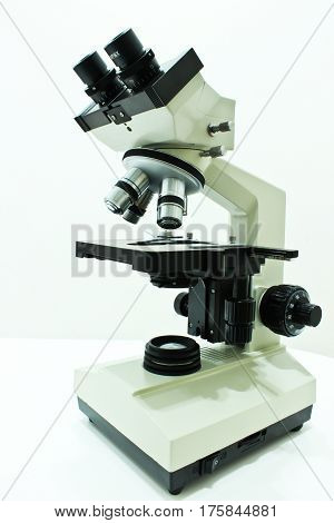 Objective Lens of Microscope Isolated on the White Background