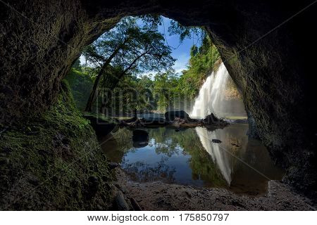 Haew suwat waterfall at Khao Yai National Park Thailand