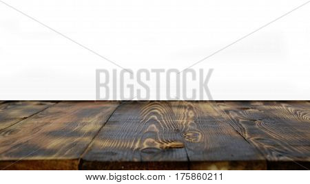 background of barrel and worn old table of wood