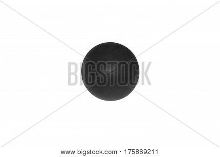 The image of the old black ball on white background.