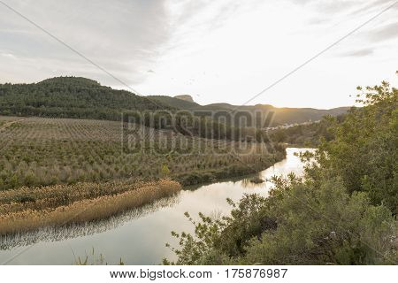 The river on your way through vallat in castellon