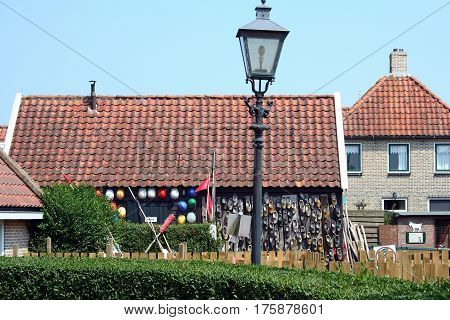 Netherlands Ameland Bure njuly 2016:Typical houses of Ameland