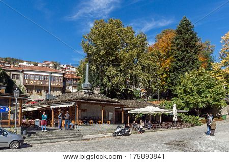 METSOVO, EPIRUS, GREECE - OCTOBER 19 2013: Panoramic view of village of Metsovo near city of Ioannina, Epirus Region, Greece