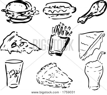 Fast Food B&W