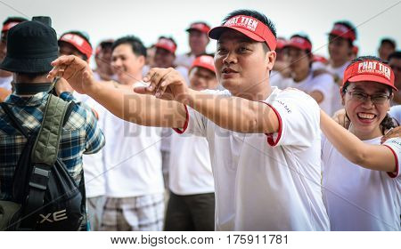 People Playing Sport Game In Vung Tau, Vietnam