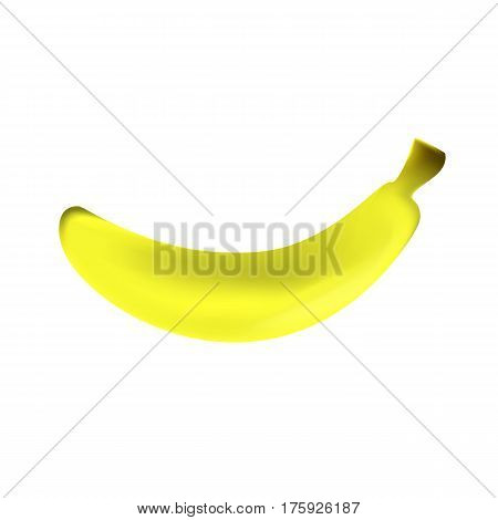 the simple yellow banana on white background isolate