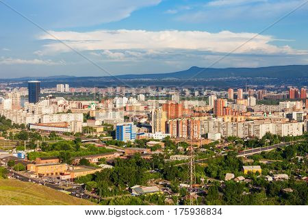 Krasnoyarsk Aerial Panoramic View