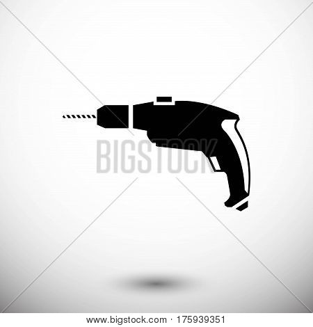 drill icon stock vector illustration flat design