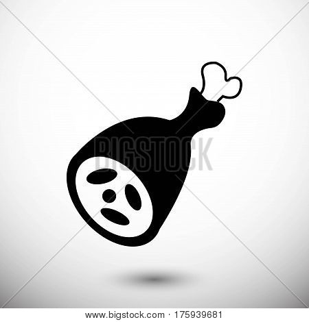 meat icon stock vector illustration flat design