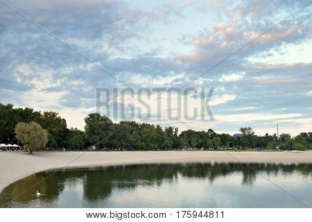 Bundek lake in Zagreb capital of Croatia