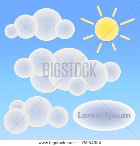 Textured Clouds Sun Vector Photo Free Trial Bigstock
