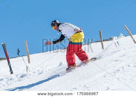 Michael Cruz During The Snowboard National Championships