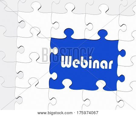 Webinar - online e-learning seminar puzzle with text