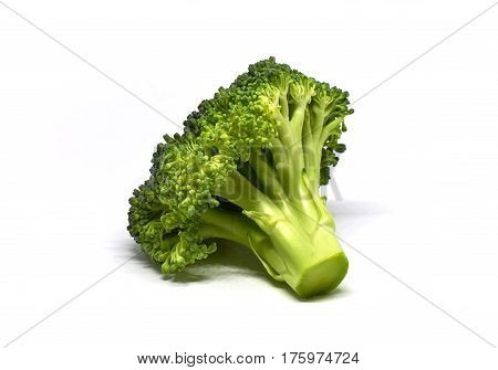 a fresh broccoli isolated on white background