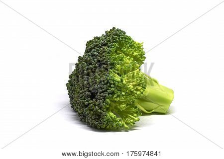 a fresh broccoli isolated on white background