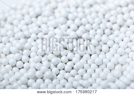 Background Of White Balls. Airsoft 6Mm Bb