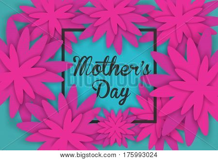 Happy Mother's Day. Flowers. Spring.  Vector Illustration