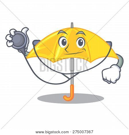 Doctor Yellow Umbrella Isolated On A Mascot
