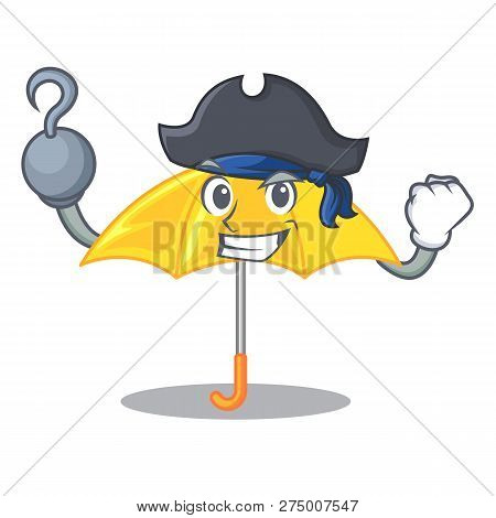 Pirate Yellow Umbrella Isolated On A Mascot