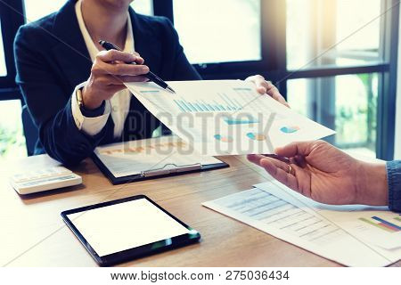 Teamwork Work In The Office Meeting And Consult