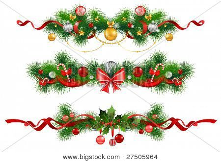 Christmas decoration with  spruce  tree