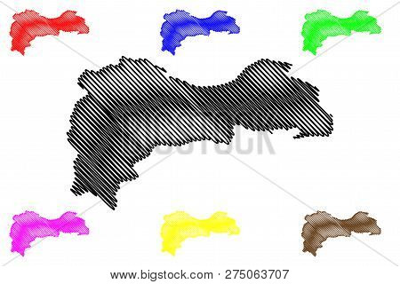 Erzincan (provinces Of The Republic Of Turkey) Map Vector Illustration, Scribble Sketch Erzincan Ili