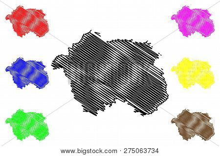 Eskisehir (provinces Of The Republic Of Turkey) Map Vector Illustration, Scribble Sketch Eskişehir I