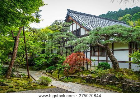 Jojakko-ji Shrine Temple In Arashiyama Bamboo Forest, Kyoto, Japan