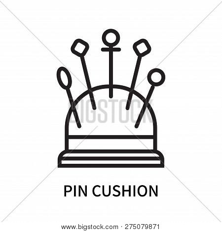 Pin Cushion Icon Isolated On White Background. Pin Cushion Icon Simple Sign. Pin Cushion Icon Trendy