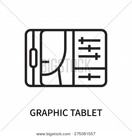Graphic Tablet Icon Isolated On White Background. Graphic Tablet Icon Simple Sign. Graphic Tablet Ic