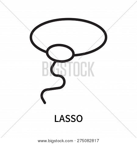 Lasso Icon Isolated On White Background. Lasso Icon Simple Sign. Lasso Icon Trendy And Modern Symbol