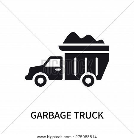 Garbage Truck Icon Isolated On White Background. Garbage Truck Icon Simple Sign. Garbage Truck Icon 
