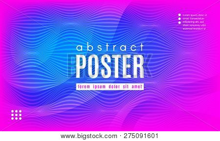 Gradient Fluid Shapes. Abstract Background In Blue And Pink Colors. Wave Liquid And Distorted Gradie