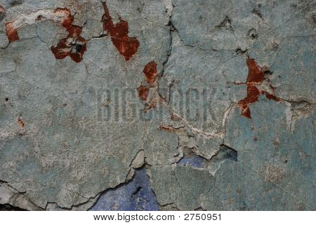 Parede pintada desarrumado