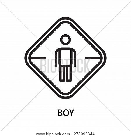 Boy Icon Isolated On White Background. Boy Icon Simple Sign. Boy Icon Trendy And Modern Symbol For G