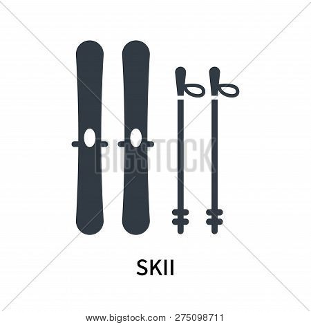 Skii Icon Isolated On White Background. Skii Icon Simple Sign. Skii Icon Trendy And Modern Symbol Fo