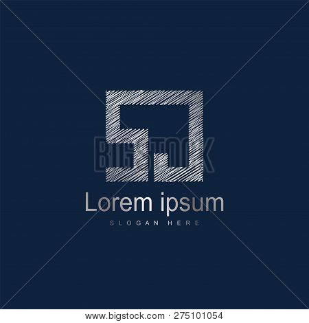 Initial Letter Sj Logo Template Vector Design