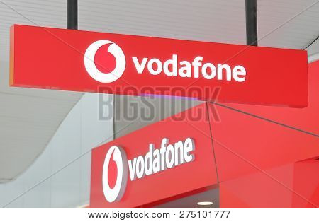 Melbourne Australia - November 30, 2018:  Vodafone Company Logo.