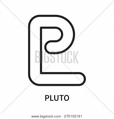 Pluto Icon Isolated On White Background. Pluto Icon Simple Sign. Pluto Icon Trendy And Modern Symbol