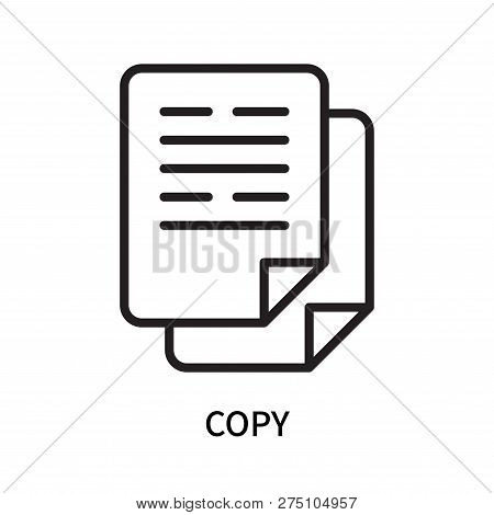 Copy Icon Isolated On White Background. Copy Icon Simple Sign. Copy Icon Trendy And Modern Symbol Fo