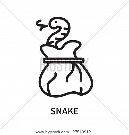 Snake Icon Isolated On White Background. Snake Icon Simple Sign. Snake Icon Trendy And Modern Symbol