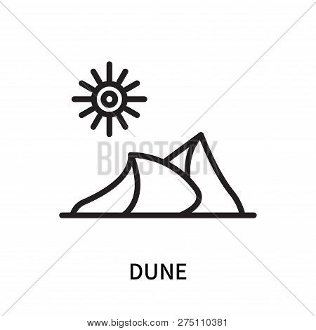 Dune Icon Isolated On White Background. Dune Icon Simple Sign. Dune Icon Trendy And Modern Symbol Fo