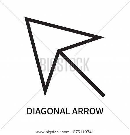 Diagonal Arrow Icon Isolated On White Background. Diagonal Arrow Icon Simple Sign. Diagonal Arrow Ic