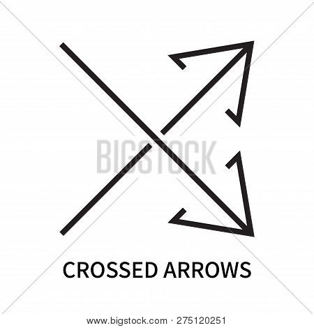Crossed Arrows Icon Isolated On White Background. Crossed Arrows Icon Simple Sign. Crossed Arrows Ic