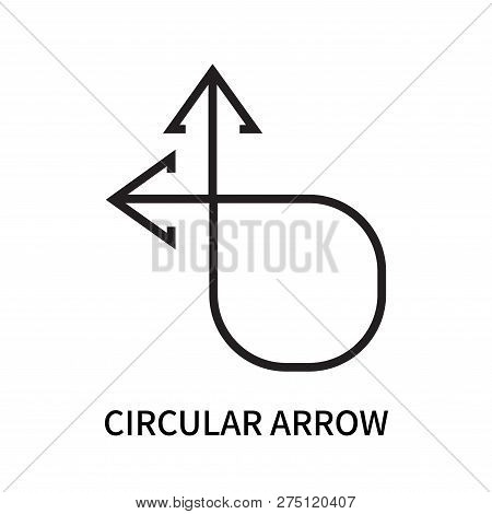 Circular Arrow Icon Isolated On White Background. Circular Arrow Icon Simple Sign. Circular Arrow Ic